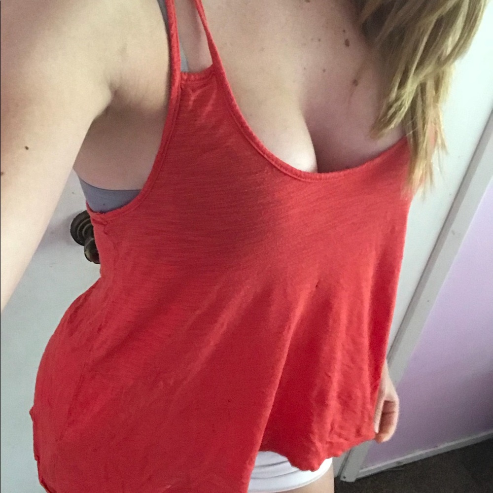 Flowy blood orange tank